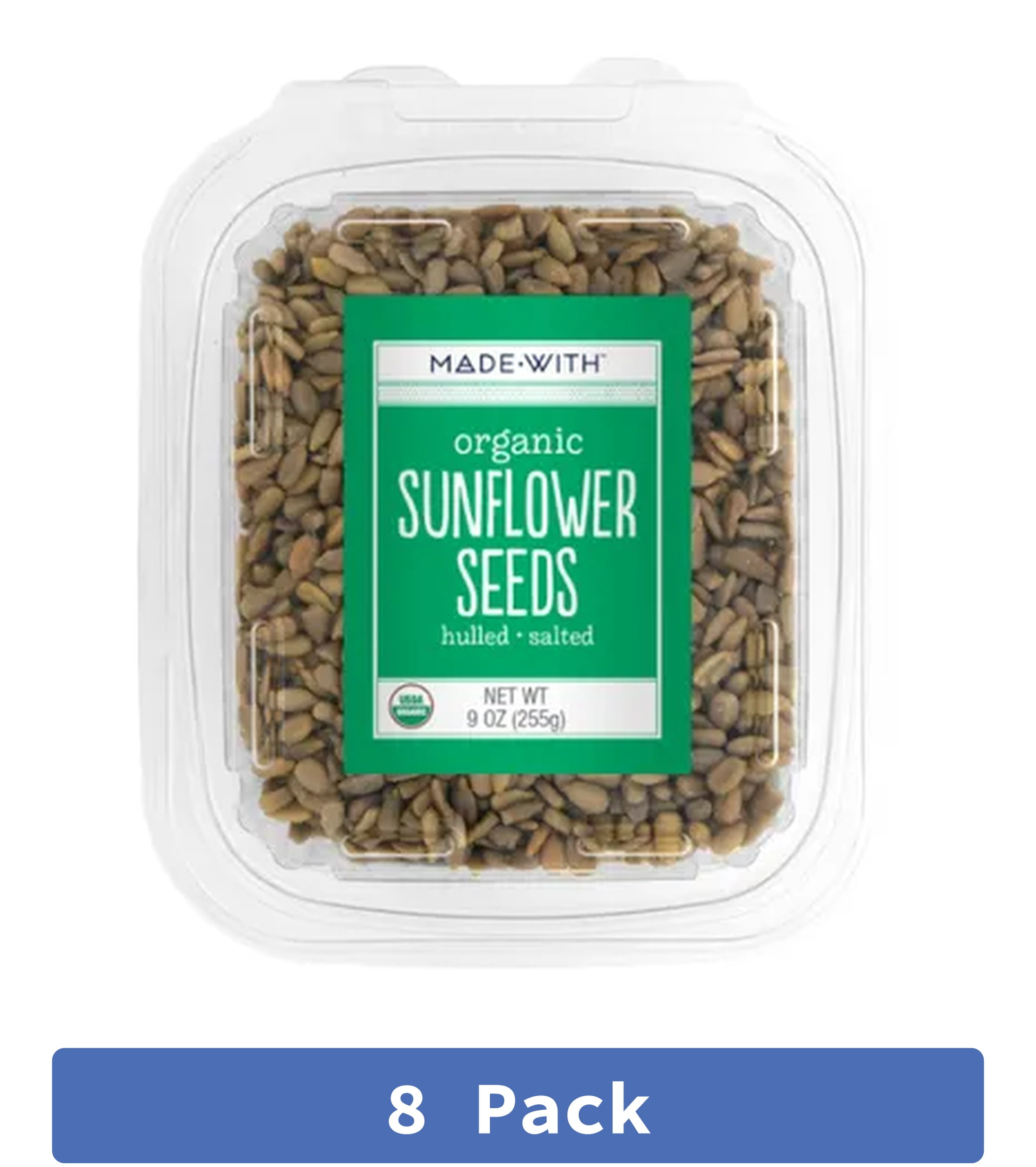 Made With Organic Salted Sunflower Seeds Tub 9 oz (Pack of 8)