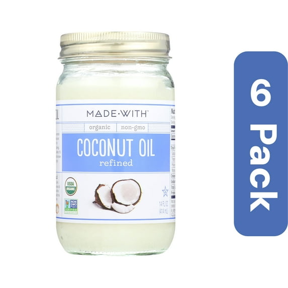 Made With Refined Organic Coconut Oil 14 oz (Pack Of 6)