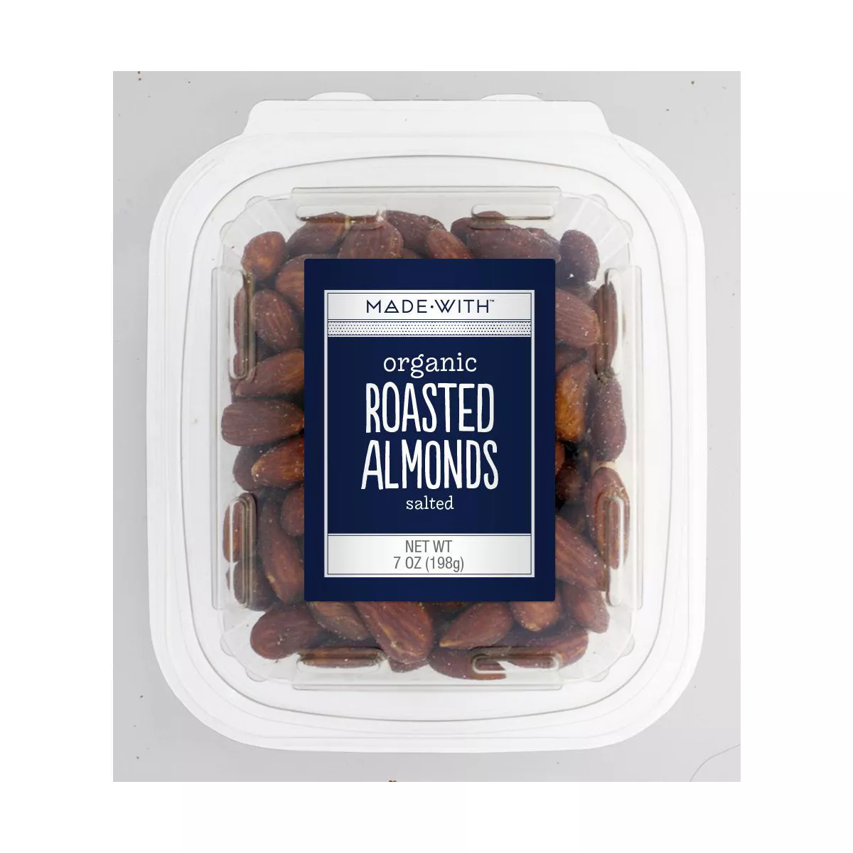 Made With Roasted Salted Almonds Tub 7 oz (Pack of 12)