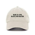 thumbnail image 1 of Made Ya Look Black Lives Matter Baseball Cap Embroidered Cotton Adjustable Dad Hat, 1 of 1