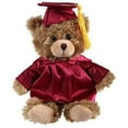 thumbnail image 1 of Personalized 2025 Graduation Mocha Teddy Bear – Custom Plush with Cap & Gown – 6 inch Cute Stuffed Animal for Graduates - Best Grad Gift for College, High School & Kindergarten Achievements (Maroon), 1 of 7