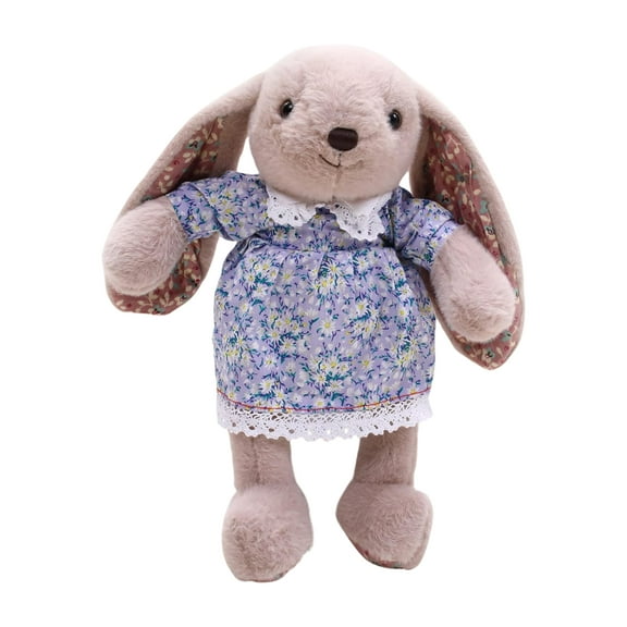 Made by Aliens Floral Easter Bunny Stuffed Animal – Plush Bunny Toy Cute Huggable Rabbit – Perfect Gift for kids & Adults on Easter – 16-inch (Beige)