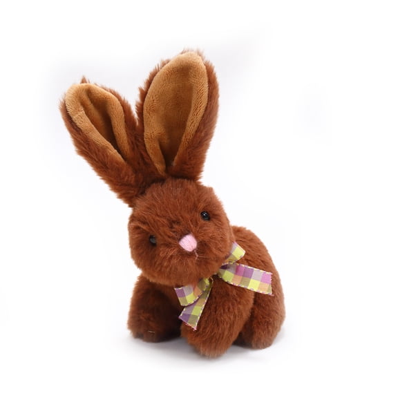 Made by Aliens Fluffy Easter Bunny Stuffed Animal – Plush Bunny Toy Cute Huggable Rabbit – Perfect Gift for kids & Adults on Easter – 6-inch