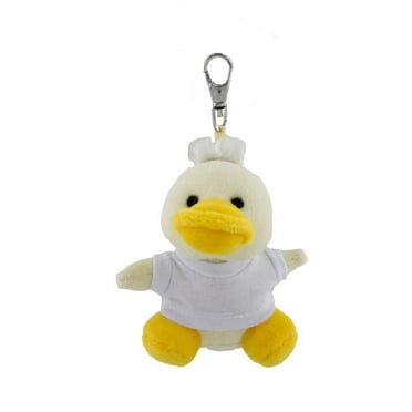 Made by Aliens Keychain Stuffed Duck, Clip for Kids Keys, Purse & Bags,