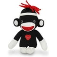 thumbnail image 1 of Made by Aliens Customize Adorable Sock Monkey, The Original Traditional Hand Knitted Stuffed Animal Toy Gift-for Kids, Babies, Teens, Girls and Boys Baby Doll Present Puppet 6 Inches (Black), 1 of 1