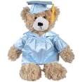 thumbnail image 1 of Made by Aliens Personalized Teddy Bear Stuffed Animal Plush Toy – Perfect Gift for Graduation Class of 2024. (Beige Baby Blue Gown) 12 inches, 1 of 1