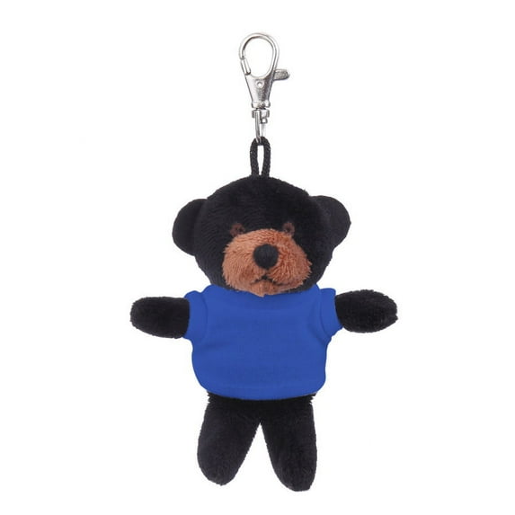 Made by Aliens Soft Plush Black Teddy Bear Keychain, Clip for Kids Keys, Purse & Bags,