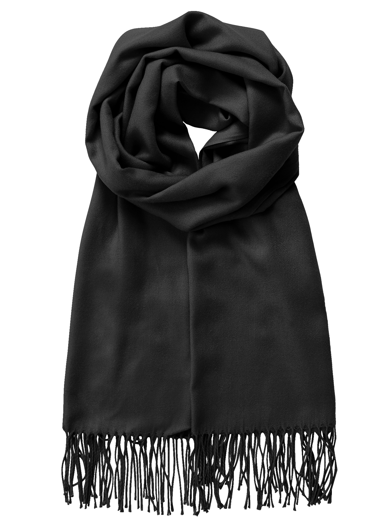 Made by Johnny Unisex Large 100 Cashmere Scarves with Fringed Edges