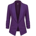 thumbnail image 1 of Made by Johnny Women's 3/4 Sleeve Blazer Open Front Cardigan Jacket Work Office Blazer XL PURPLE, 1 of 6