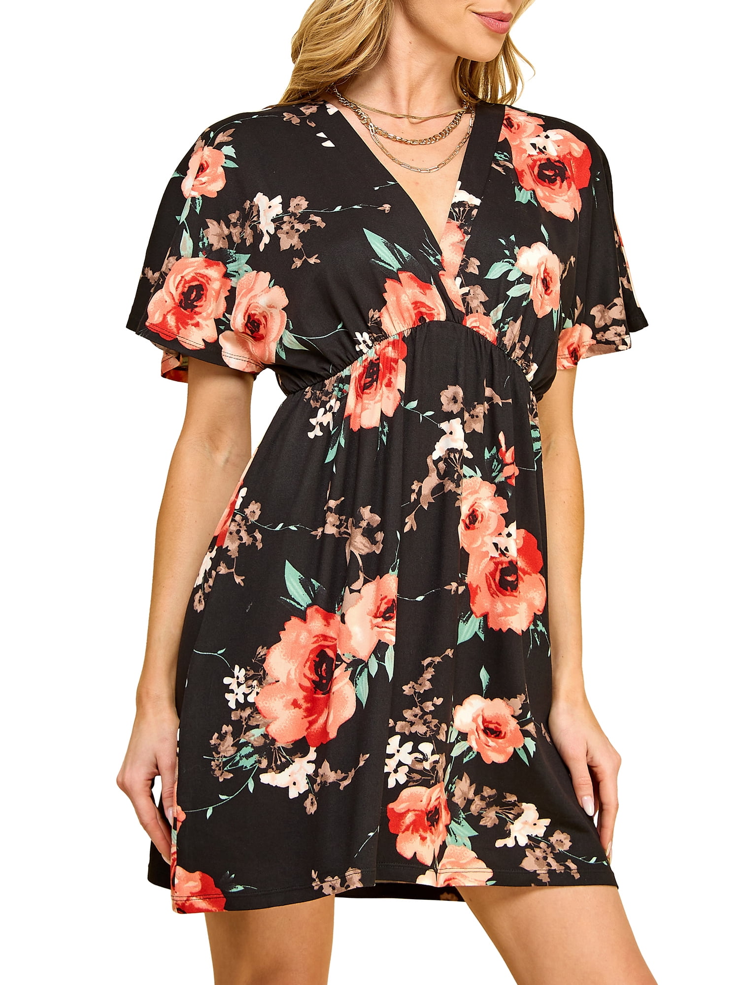 Women’s Sweetheart Top – Scoop Neck Short Sleeve Knit Top With Shirring, Relaxed Fit (S-3XL)