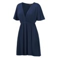 thumbnail image 1 of Made by Johnny Women's Airy Short Sleeve Kimono Style Deep V Neck Dress Top S-3XL Plus Size XXL NAVY, 1 of 3