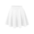 thumbnail image 1 of Made by Johnny Women's Basic Versatile Stretchy Flared Casual Midi Skater Skirt XXXL WHITE, 1 of 6
