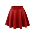 thumbnail image 1 of Made by Johnny Women's Basic Versatile Stretchy Flared Skater Skirt M RED, 1 of 6