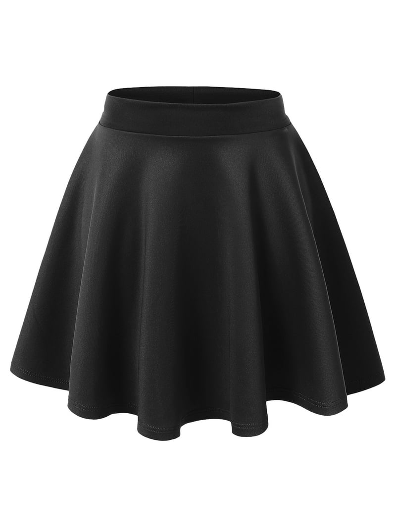 Made by Johnny Women's Basic Versatile Stretchy Flared Mini Knee