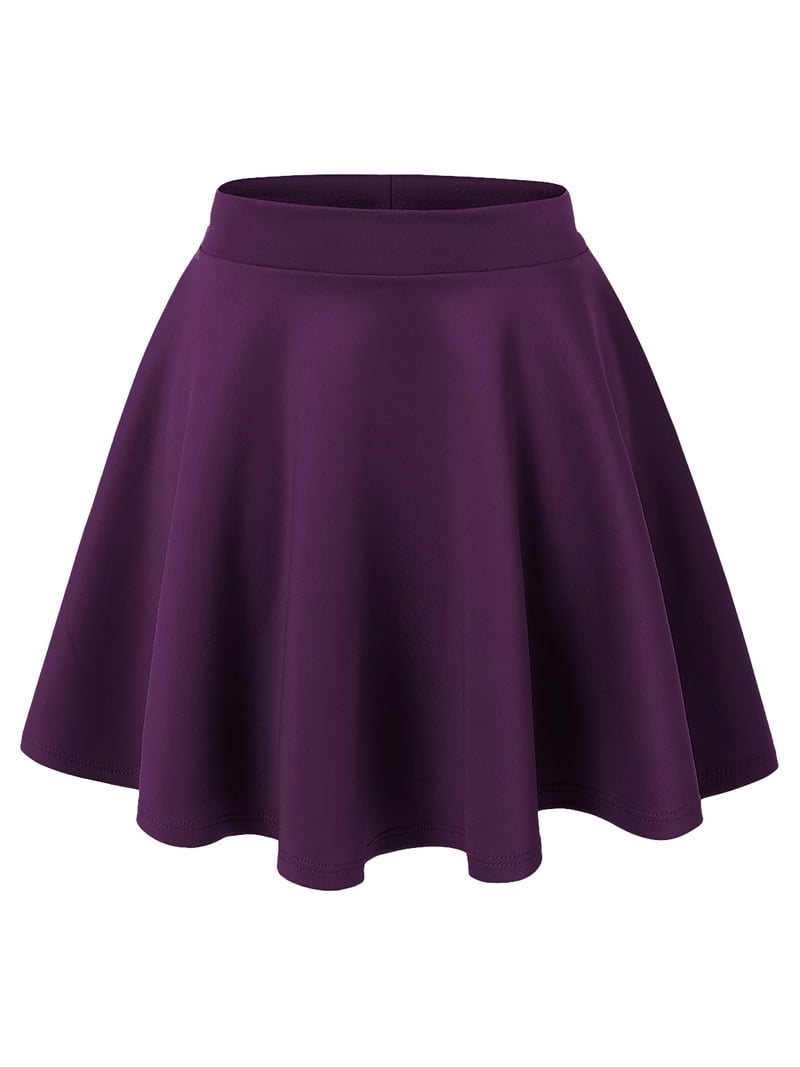 Made by Johnny Women's Basic Versatile Stretchy Flared Skater
