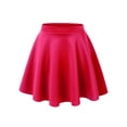 thumbnail image 1 of Made by Johnny Women's Basic Versatile Stretchy Flared Skater Skirt XXL NEON_FUCHSIA, 1 of 6