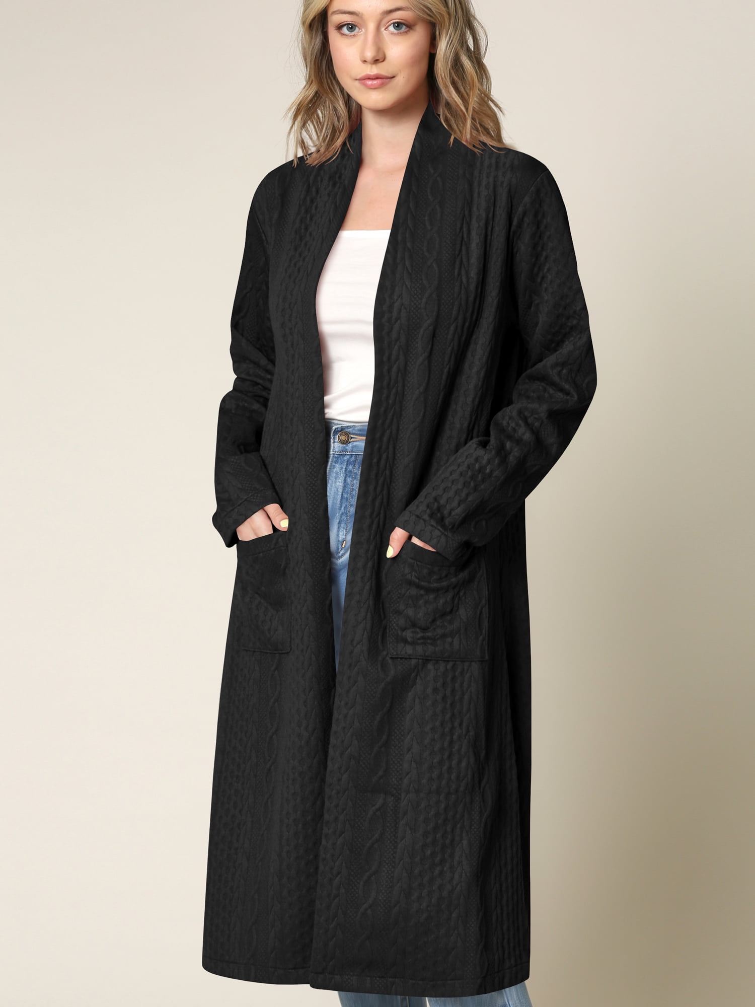 casual double pocket cardigan sweater jacket