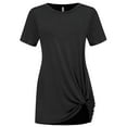 thumbnail image 1 of Made by Johnny Women's Casual Shirts Twist Knot Tunics Tops XL BLACK, 1 of 6