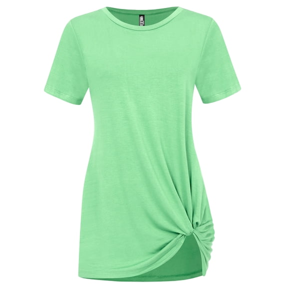 Made by Johnny Women's Casual Shirts Twist Knot Tunics Tops XL MINT