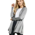 thumbnail image 1 of Made by Johnny Women's Casual Soft Drape Open Front Lightweight Long Sleeve Cardigan XL HEATHER_GREY, 1 of 6