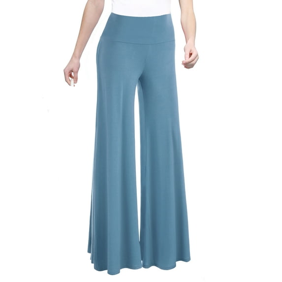 Made by Johnny Women's Chic Palazzo Lounge Pants S DENIM