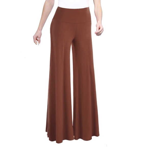 Made by Johnny Women's Chic Palazzo Lounge Pants S RUST