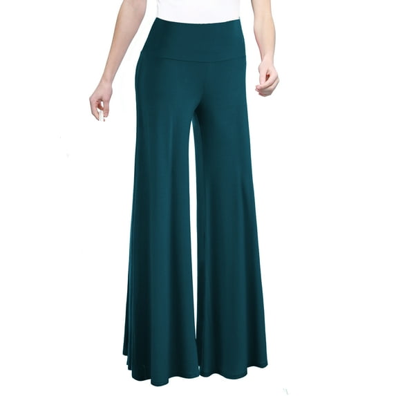 Made by Johnny Women's Chic Palazzo Lounge Pants XS TEAL