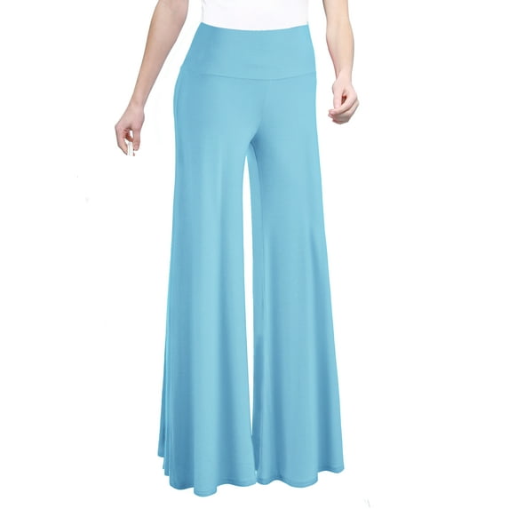 Made by Johnny Women's Chic Palazzo Lounge Pants XXXL LIGHT_BLUE