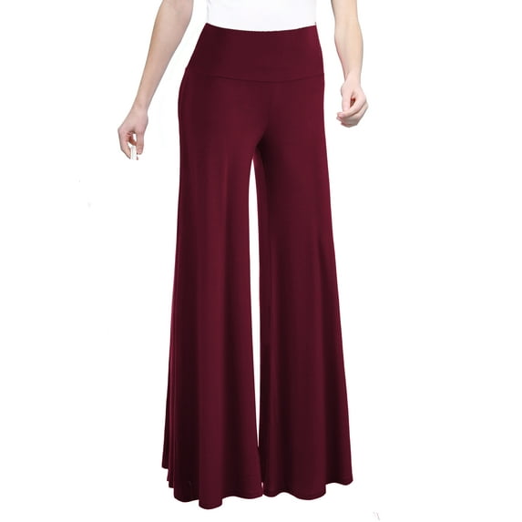 Made by Johnny Women's Chic Palazzo Lounge Pants XXXXL WINE