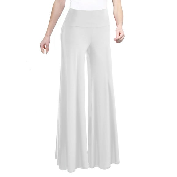 Made by Johnny Women's Chic Palazzo Lounge Pants XXXXXL WHITE