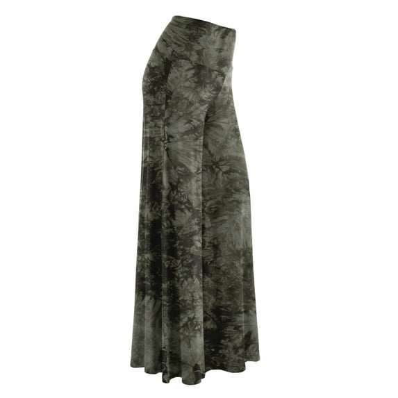 Made by Johnny Women's Chic Tie Dye Palazzo Pants L OLIVE