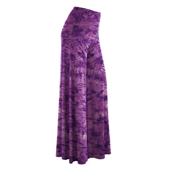 Made by Johnny Women's Chic Tie Dye Palazzo Pants S PURPLE