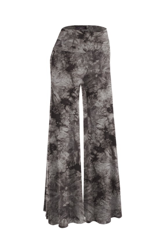 Women's Chic Tie Dye Palazzo Pants XXL BROWN
