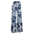 thumbnail image 1 of Made by Johnny Women's Chic Tie Dye Palazzo Pants XXL WHITE_NAVY, 1 of 6