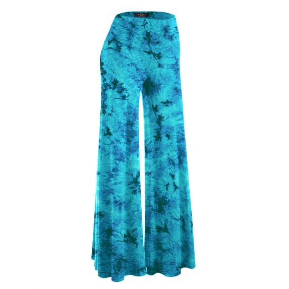 Made by Johnny Women's Chic Tie Dye Palazzo Pants XXXL TEAL