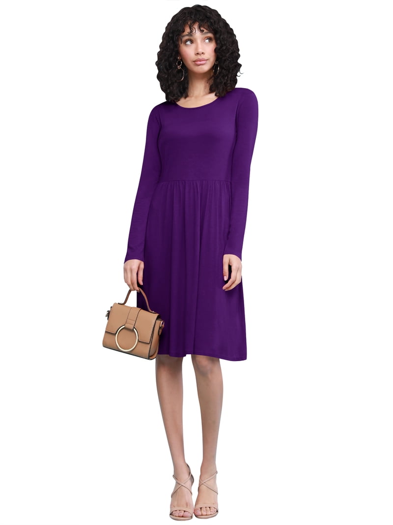 plain dark purple dress Slaydiva Plus Size Women's Dark Purple,Autumn,Elegant,Night Out Club Slim Fit Deep V-Neck Fringed Short Sleeve Mid-Length Plain Dress,Party Holiday Midi Dress