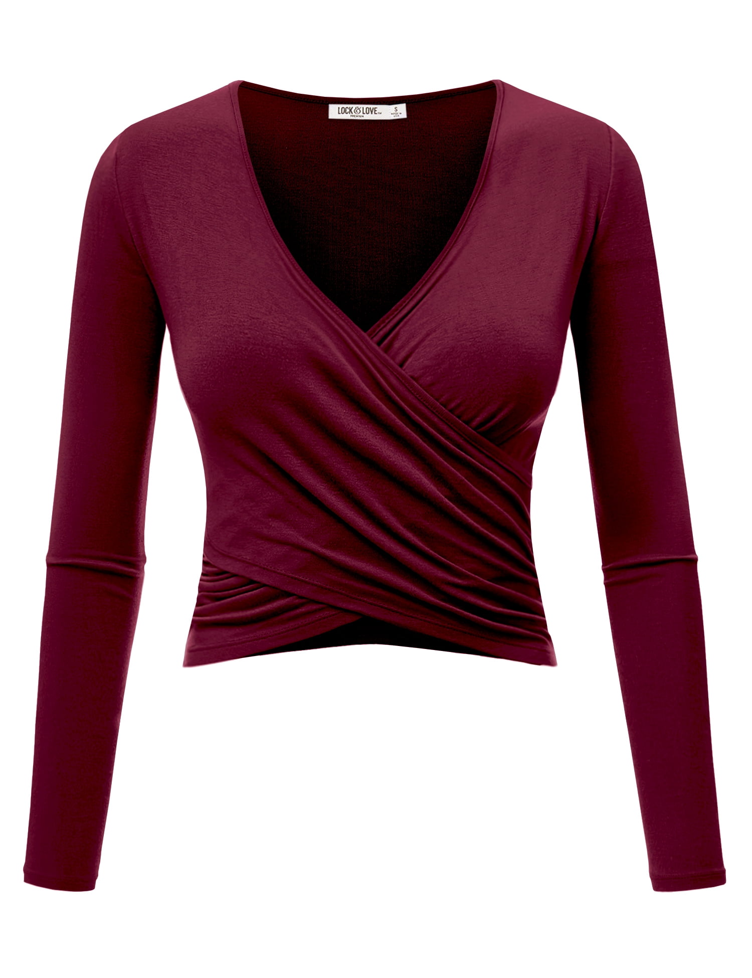 deep v neck wrap top