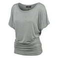 thumbnail image 1 of Made by Johnny Women's Dolman Drape Top with Side Shirring XS HEATHER_GREY, 1 of 6