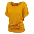 thumbnail image 1 of Made by Johnny Women's Dolman Drape Top with Side Shirring XXXXL MUSTARD, 1 of 6