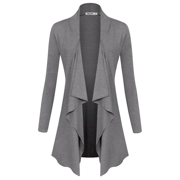 Made by Johnny Women's Drape Front Open Cardigan Long Sleeve Irregular Hem S-5XL Plus Size XXXL H.D.G