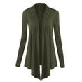 thumbnail image 1 of Made by Johnny Women's Draped Open Front Cardigan XL OLIVE, 1 of 6
