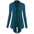 thumbnail image 1 of Made by Johnny Women's Draped Open Front Cardigan XL TEAL, 1 of 6
