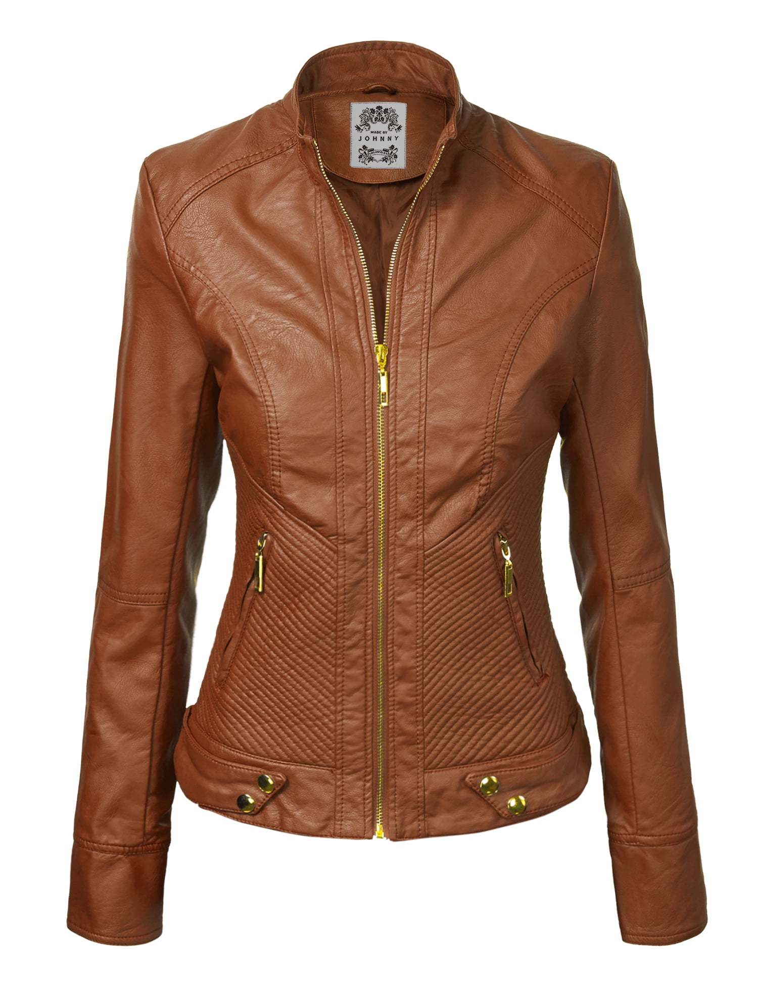 Free Shipping! Made by Johnny Women's Vegan Leather Motorcycle