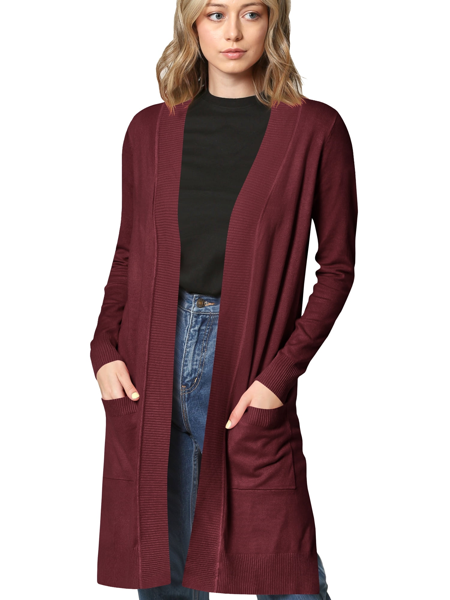 Women's O-Neck Cardigan Sweater – Long Sleeves & Timeless Design