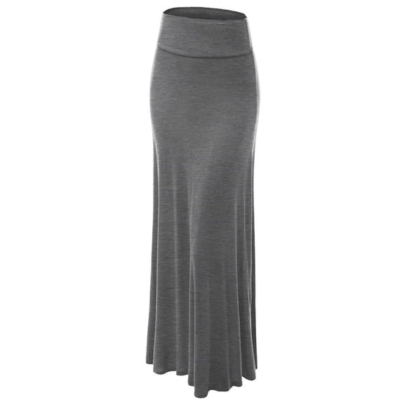 Made by Johnny Women's Fold-Over Maxi Skirt L HDG