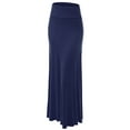 thumbnail image 1 of Made by Johnny Women's Fold-Over Maxi Skirt L NAVY, 1 of 6