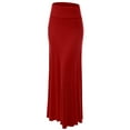 thumbnail image 1 of Made by Johnny Women's Fold-Over Maxi Skirt L RED, 1 of 6