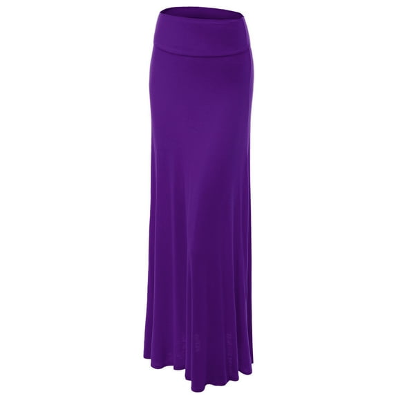Made by Johnny Women's Fold-Over Maxi Skirt M BARNEY