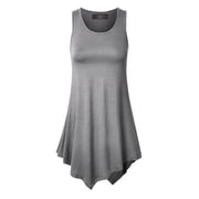 Made by Johnny Women's Handkerchief Hem Tank Tunic Top XXL HDG