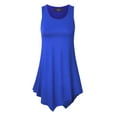 thumbnail image 1 of Made by Johnny Women's Handkerchief Hem Tank Tunic Top XXL ROYAL_BRITE, 1 of 6